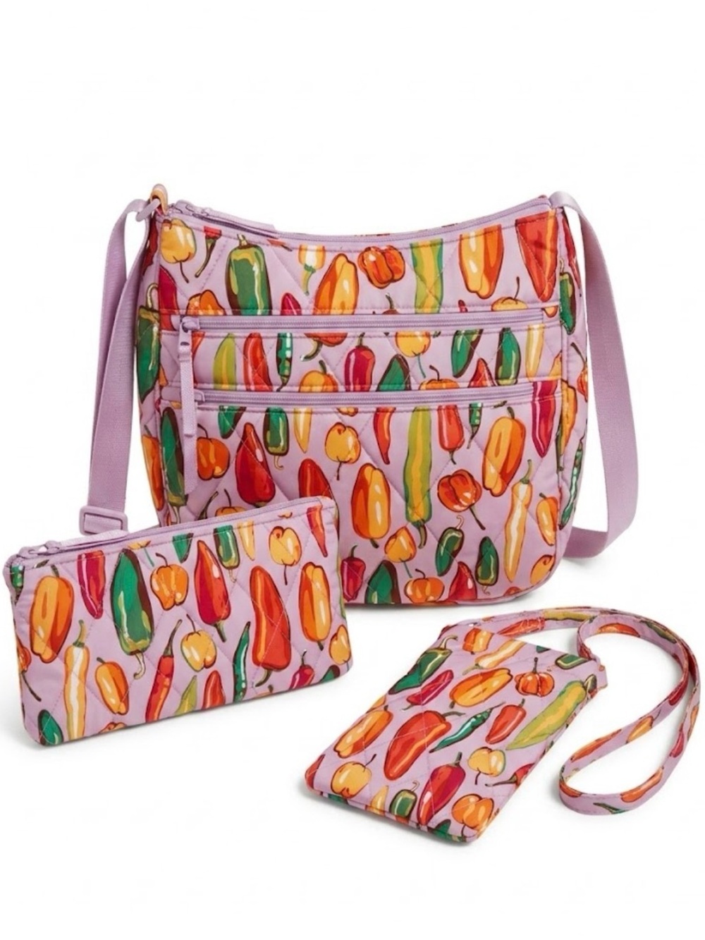 Vera Bradley Spice It Up Bundle: Heritage Zip Hipster, Skinny Crossbody & Pouch